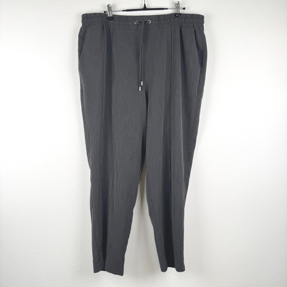 Nine West Tapered Jogger Women XL Gray Excellent Minimalist Business Casual